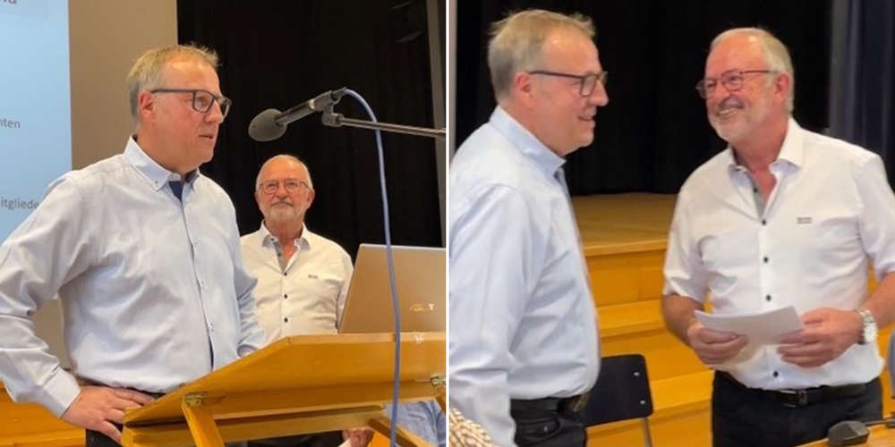 Der neue Wohnbaugenossenschafts-Präsident Wolfgang Raimann (jeweils l.) und Vorgänger Josef Deragisch.