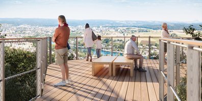 So könnte der Burghügel künftig aussehen.