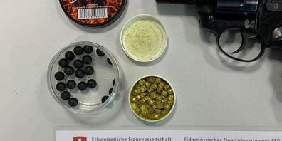 Diese Schusswaffe samt Schreckschuss-Munition hatten die drei Verdächtigen im Handschuhfach ihres Autos dabei.