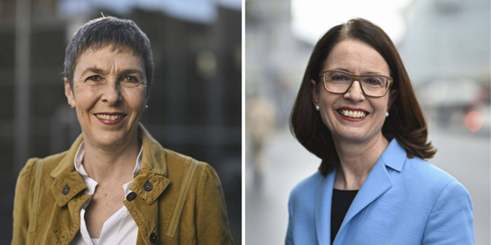 Gegen Gysi (links), Vincenz-Stauffacher (rechts) oder gar gegen beide Kandidatinnen: Gegen wen muss Esther Friedli am 30. April im zweiten Wahlgang um den vakanten Ständeratssitz antreten?