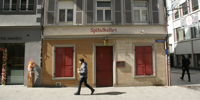 Die Rollläden sind unten: Im Spitalkeller geht derzeit nichts.