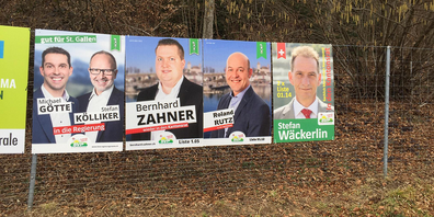 Kandidatenplakate im Linthgebiet bei den kantonalen Wahlen von 2020. (Archivbild)