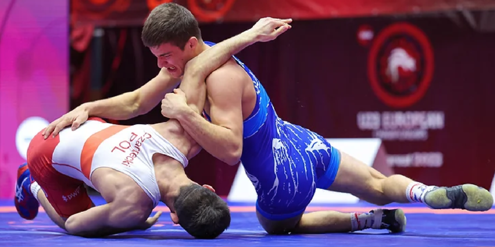 Maurus Zogg (blau) schied an der U23-EM im Achtelfinal aus