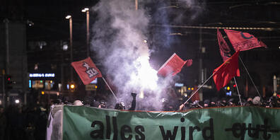 Die Kosten von Polizeieinsätzen an unbewilligten Kundgebungen sollen künftig auf Veranstalter und Teilnehmende abgewälzt werden. Dies sieht der Gegenvorschlag des Regierungsrats zur "Anti-Chaoten-Initiative" der Jungen SVP vor. (Symbolbild)