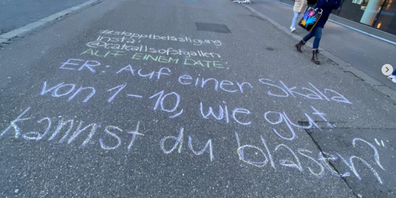 Die neuste Kreideaktion in der Stadt St.Gallen.