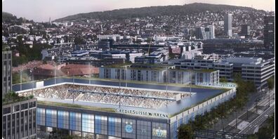 So war das Stadion auf dem Hardturmareal geplant, vor der Übernahme der CS durch die UBS mit Staatshilfe.