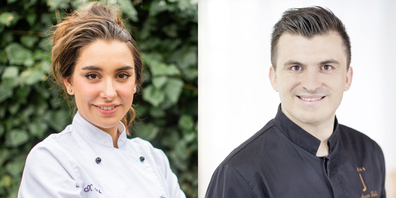 Katharina Schönenberger vom Grand Resort Bad Ragaz und Agron Lleshi vom Restaurant Jägerhof in St.Gallen.