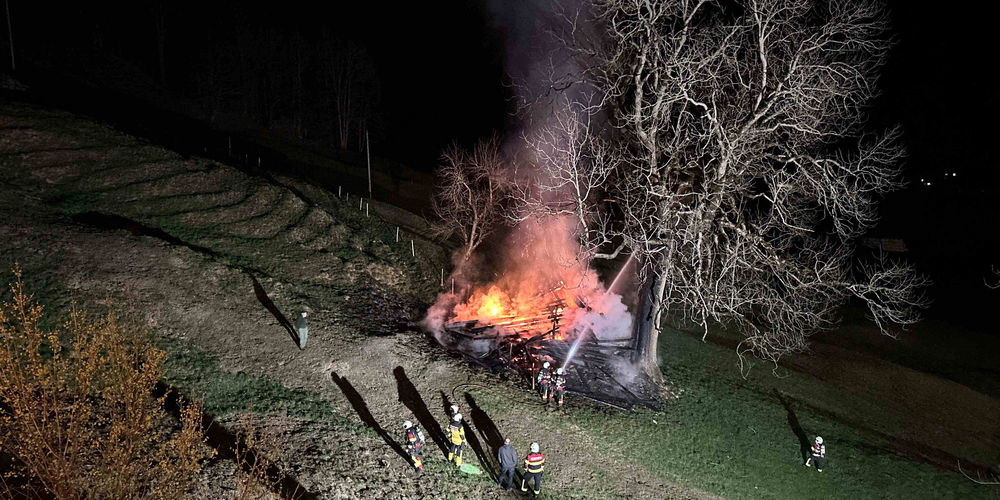 Der Stall wurde beim Brand komplett zerstört.