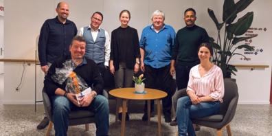 Der alte und neue Vorstand des Diepoldsauer Gewerbevereins (von links): Reto Kummer, Carsten Zeiske, Andreas Schmid, Winona Berweger, Jakob Kuster, Niranjan Sriragavan und Adriana Kuster. Es fehlt Matthias Kuster.