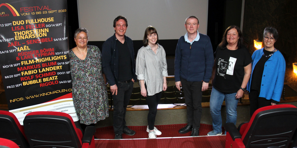 v.l.n.r Denise Zellweger, Pascal Zäch, Jasmin Inauen, Peter Küpfer, Judith Spirig und Sabina Saggioro waren bei der Programmpräsentation dabei