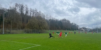 Manuel Bleuler zum Ersten, alleine vor dem Torspieler. Beim zweiten Versuch klappte es dann. 