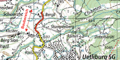 Baustellenperimeter.