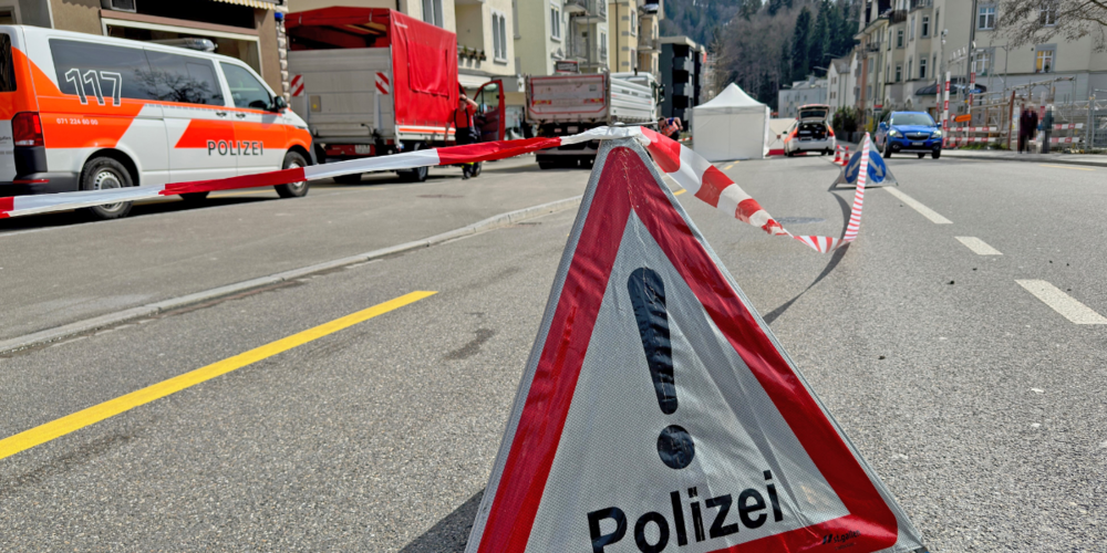 Unfallstelle Teufener Strasse