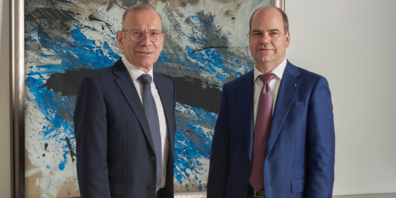 Hannes Germann, Verwaltungsratspräsident und Dr. Beat Stöckli, Vorsitzender der Geschäftsleitung der Ersparniskasse Schaffhausen.