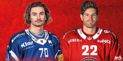 Luca Capaul (l.) und Rajan Sataric spielen beide in der Verteidigung.