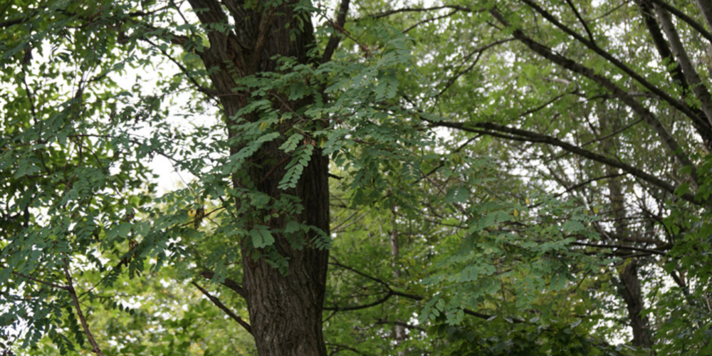 Ziergehölz, das der einheimischen Vegetation nicht gut tut: Robinie.