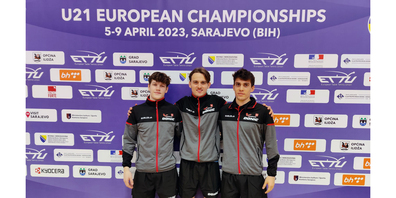 Am zweiten Tag riss die die Erfolgsserie für die Schweizer U21-Delegation in Sarajevo.  Barish Moullet, Mauro Schärrer und Elias Hardmeier (v.l.)