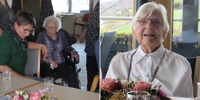 Getrud Büsser (l.) feierte ihren 101. Geburtstag und Getrud Sutter ihren 102. Geburtstag.