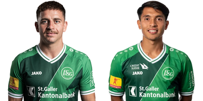 Basil Stillhart (links) und Randy Schneider sagen Adieu zu den Grün-Weissen.