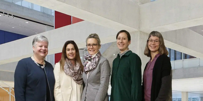 V.l.n.r.: Natalie Strässle Baumann, Judith Witzemann, Dr Christina Vetsch, Myriam Städler, Ursina Dumelin.