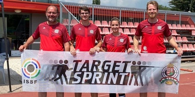 Das Schweizer Team in Ungarn (vl): Peter Gilgen, Daniel Bienz, Ramona Elsener, Jonas Schmid.