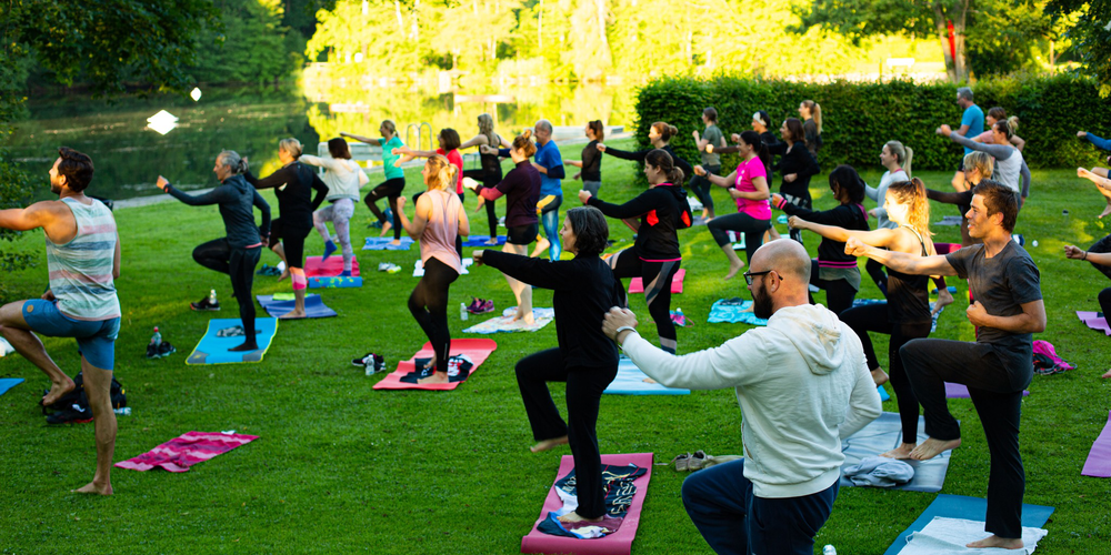 St.Gallen erwacht im Yogakurs.