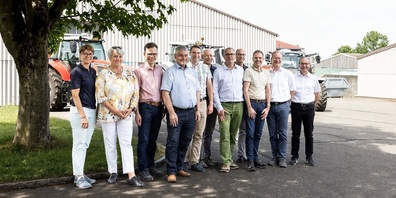 Die Regierungsräte der Kantone Thurgau und Schaffhausen erhielten Einblick in die Versuchsstation Smarte Technologien in Tänikon.