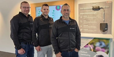 Das DeineEnergie-Team: v. r. Emiliano Fossalto, Fabian Weibel und Christoph Strassmann (auf dem Bild fehlt Christian Hofmann).