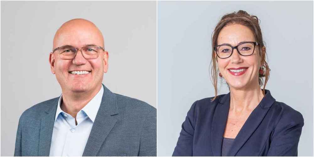 Morten Keller (l.) tritt sein Amt als Mitglied am 1. Dezember 2023 an und wird auf 1. Juni 2024 zum VR-Präsidenten bestimmt. Claudia Gonzalez-Bürki wird auf 1. Juni 2024 als weiteres Mitglied gewählt.