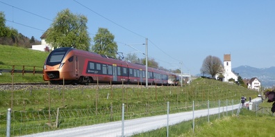Voralpenexpress bei Bollingen: Ab 8. Juli bis 11. August 2023 ersetzen Busse den Bahnverkehr auf der Strecke Rapperswil–Uznach.