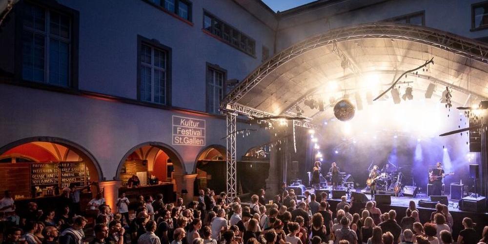 Die Konzerte des St Galler Kulturfestivals finden jeweils im stimmungsvollen Museums-Innenhof statt. Das Programm dauert bis am 22. Juli. (Archivbild)
