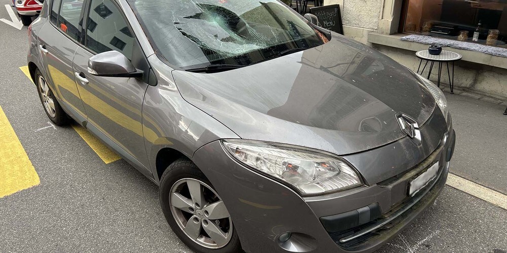Das Unfallfahrzeug.