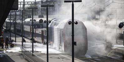 Die brennende Lok sorgte für massive Zugausfälle. 