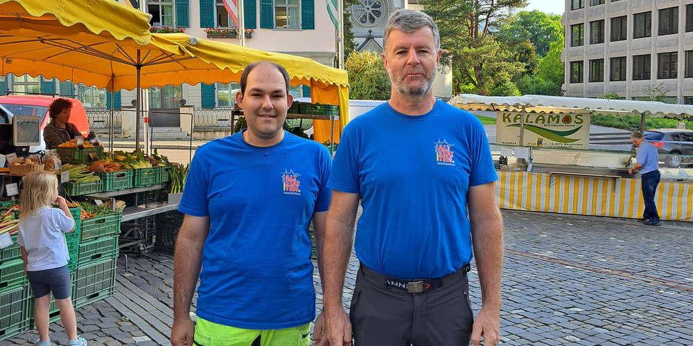 Im Amt: Der neue Marktchef Alexander Kobler (rechts) und sein Stellvertreter Marco Heeb (links).