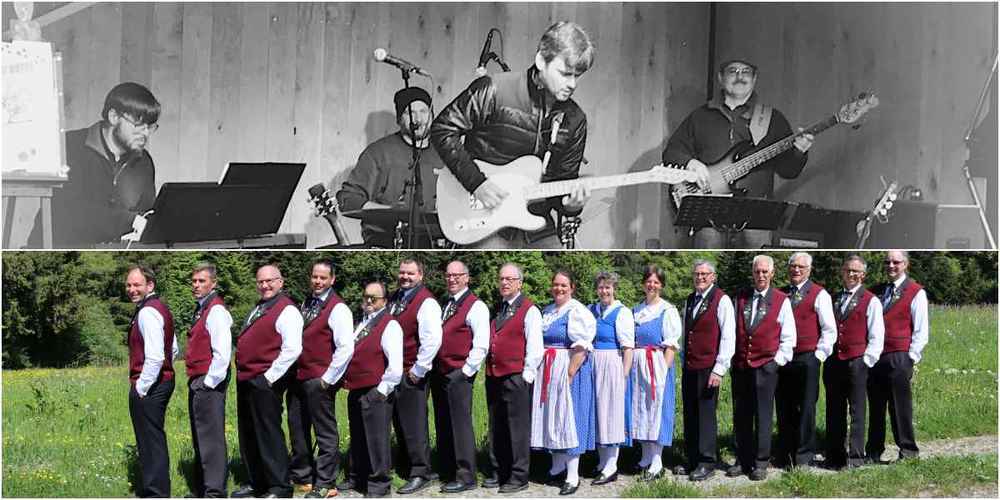 Programm KW28: Marcel Hässig’s TUMENI NOTES??? (oben) und Jodelklub Berggruess St. Gallenkappel (unten).