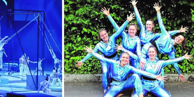 Unmittelbar nach ihrer Rückkehr von der World Gymnaestrada Amsterdam 2023 präsentieren die Swissrings8 ihre einzigartige Schaukelring-Choreografie am Fantastical.