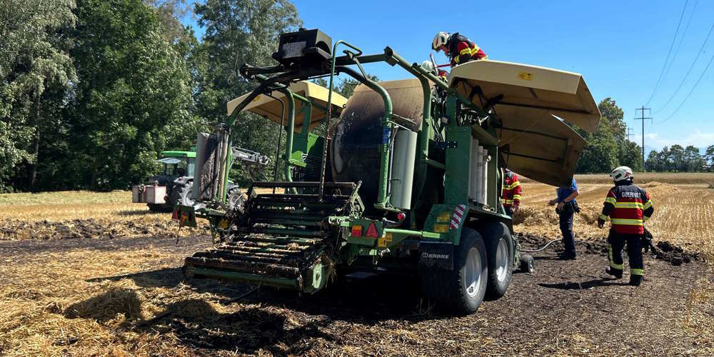 An der Ballenpresse entstand wohl ein Totalschaden