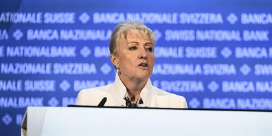 Barbara Janom Steiner, Präsidentin des Bankrats der Schweizerischen Nationalbank SNB, spricht an der 114. SNB Generalversammlung im April 2022 in Bern. Die Generalversammlung des  Energiekonzerns Repower hat die Bündner alt Regierungsrätin nu...