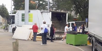 Sollen künftig die Aufgabe des Cargotrams übernehmen: mobile Recyclinghöfe mit Lastwagen.