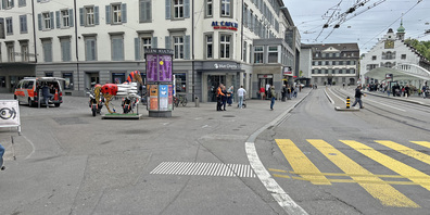 Die Unfallstelle Marktplatz