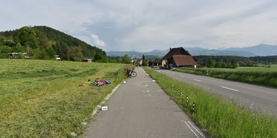 Unfallstelle an der Albisstrasse.