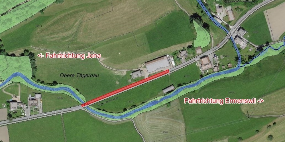 Am nächsten Dienstag ist die Strasse gesperrt.