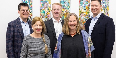 Der Stiftungsrat 2023 mit dem neuen Präsidenten Markus Frei (Mitte) und den langjährigen Mitgliedern (von links) Iwan Köppel, Maya Kaltbrunner, Ulrike Hasselmann und Michel Thoma.     