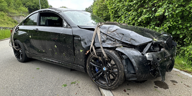 Das Auto erlitt Totalschaden.