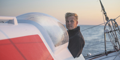 Oliver Heer in der Vorbereitung auf die Einhand-Weltumsegelung Vendée Globe