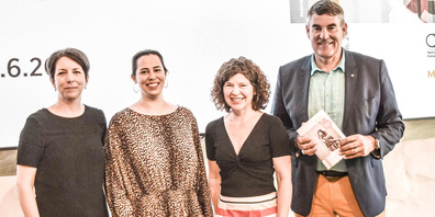Voller Vorfreude auf das kommende Saisonprogramm: MCS-Präsident Christian Amsler, mit den Leiterinnen Ramona Früh, Stéphanie Stamm und Annedore Neufeld (v.r.).