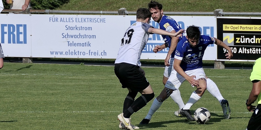 Spielszene aus dem Hinspiel zwischen dem FC Widnau und dem FC Thalwil im September (Ergebnis 3:4)