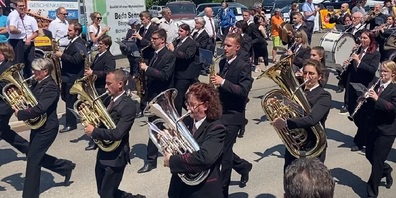 Stadtharmonie Wil am Kreismusiktag 2023 in Oberuzwil.