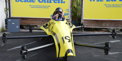 Die erste bemannte Drohne von DCL war gestern in Rapperswil ausgestellt. (Bild: Anouk Arbenz)