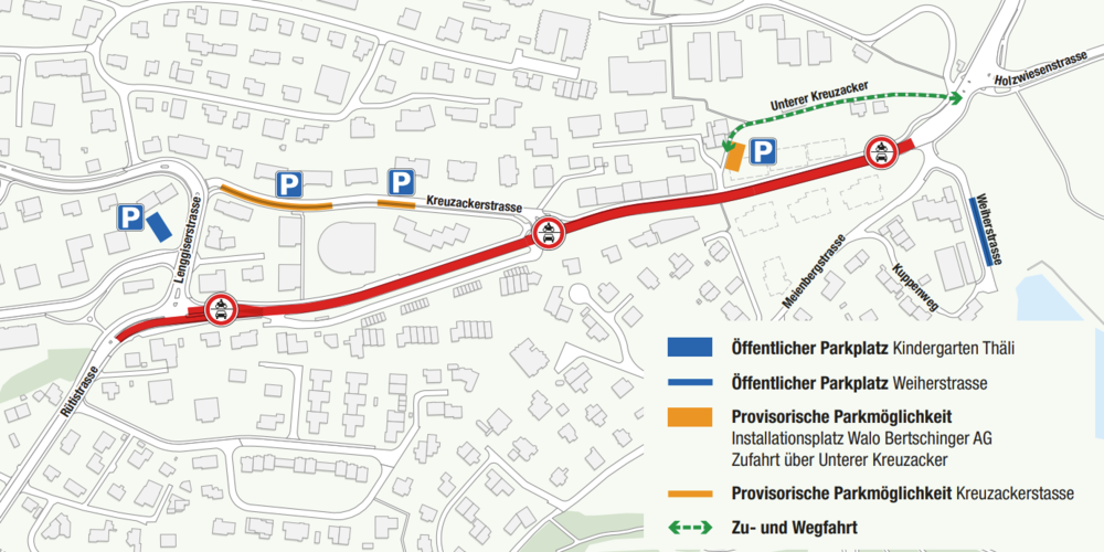 Rund 700 Meter der Rütistrasse werden in Etappen umgebaut, saniert und erhalten modernisierte Werkleitungen. Bald sind die Bauarbeiten abgeschlossen.